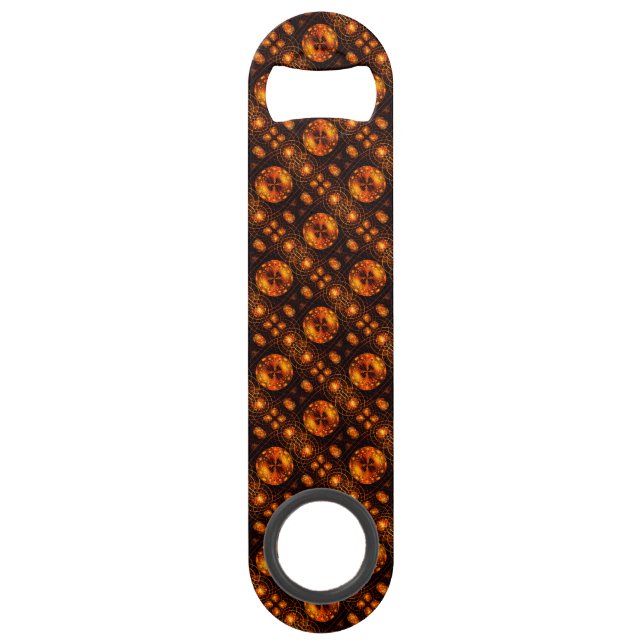 Gold Modern Boho Elegant Abstract Art Pattern #507 Bar Key (Front)