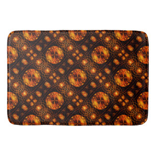 Gold Modern Boho Elegant Abstract Art Pattern #507 Bath Mat
