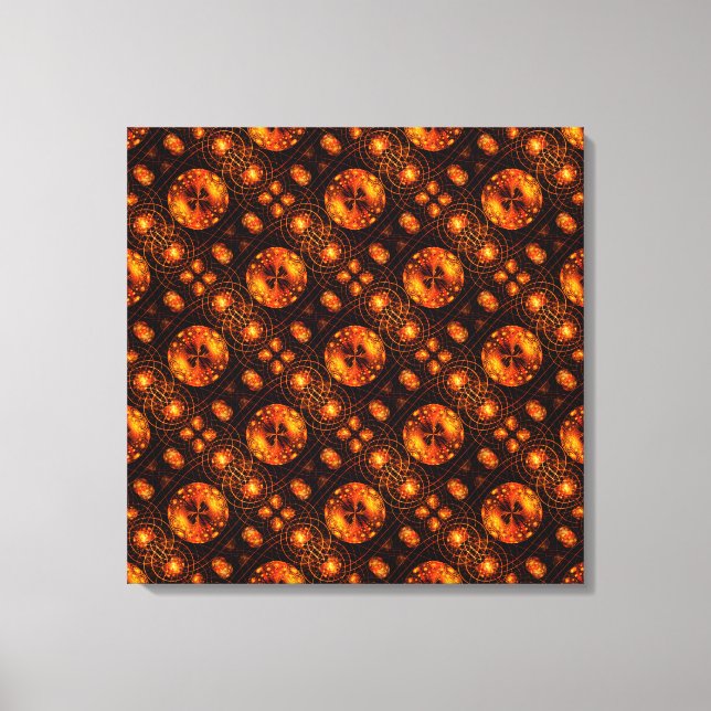 Gold Modern Boho Elegant Abstract Art Pattern #507 Canvas Print (Front)
