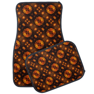 Gold Modern Boho Elegant Abstract Art Pattern #507 Car Floor Mat