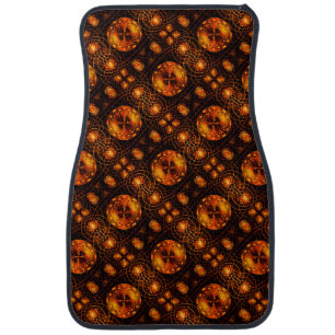Gold Modern Boho Elegant Abstract Art Pattern #507 Car Floor Mat