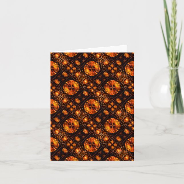 Gold Modern Boho Elegant Abstract Art Pattern #507 Card (Front)
