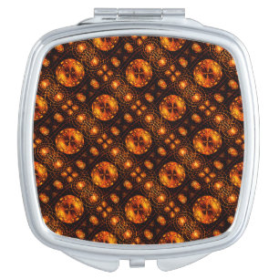 Gold Modern Boho Elegant Abstract Art Pattern #507 Compact Mirror