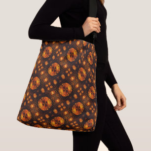 Gold Modern Boho Elegant Abstract Art Pattern #507 Crossbody Bag