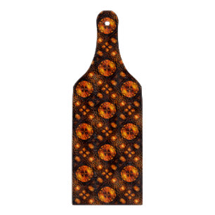 Gold Modern Boho Elegant Abstract Art Pattern #507 Cutting Board