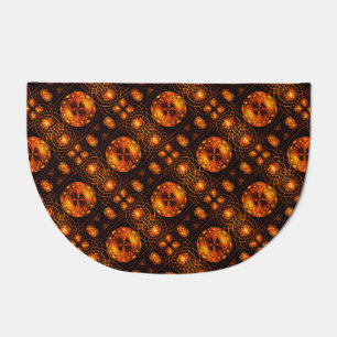 Gold Modern Boho Elegant Abstract Art Pattern #507 Doormat