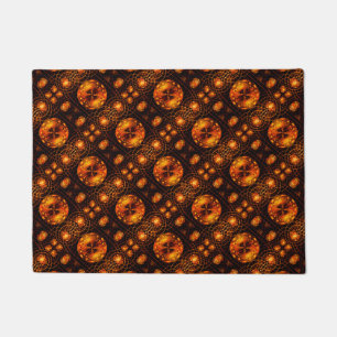 Gold Modern Boho Elegant Abstract Art Pattern #507 Doormat