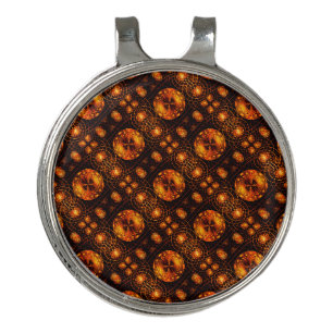 Gold Modern Boho Elegant Abstract Art Pattern #507 Golf Hat Clip