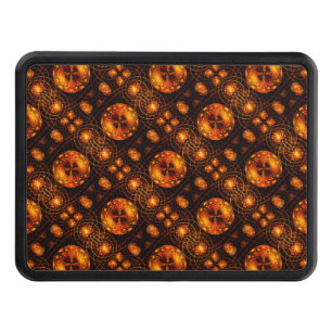 Gold Modern Boho Elegant Abstract Art Pattern #507 Hitch Cover