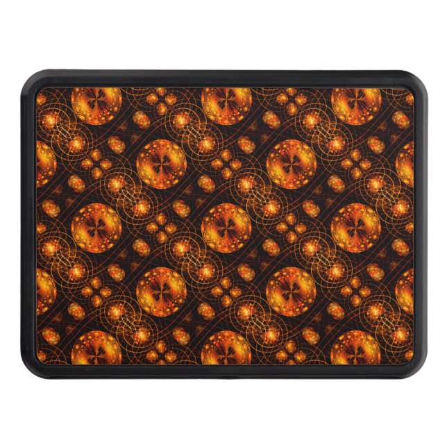 Gold Modern Boho Elegant Abstract Art Pattern #507 Hitch Cover (Front)
