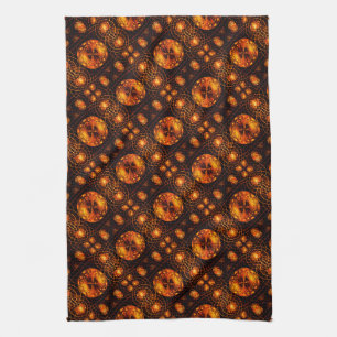 Gold Modern Boho Elegant Abstract Art Pattern #507 Kitchen Towel