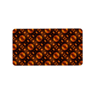 Gold Modern Boho Elegant Abstract Art Pattern #507 Label
