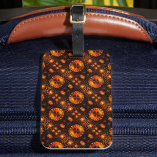 Gold Modern Boho Elegant Abstract Art Pattern #507 Luggage Tag