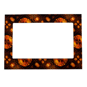 Gold Modern Boho Elegant Abstract Art Pattern #507 Magnetic Frame