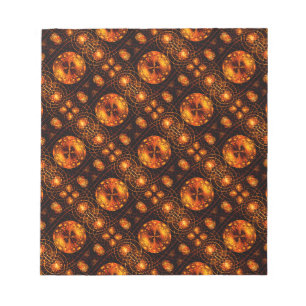 Gold Modern Boho Elegant Abstract Art Pattern #507 Notepad
