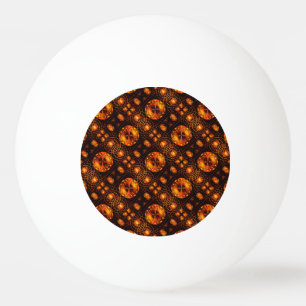 Gold Modern Boho Elegant Abstract Art Pattern #507 Ping Pong Ball