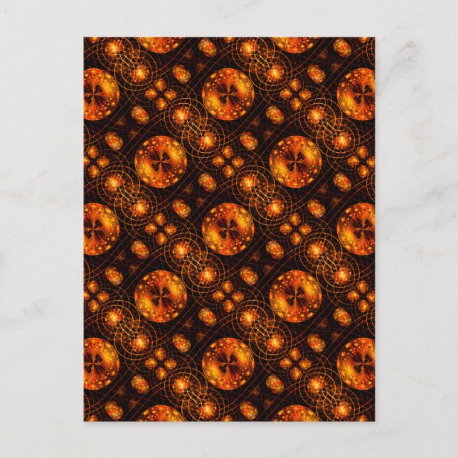 Gold Modern Boho Elegant Abstract Art Pattern #507 Postcard (Front)