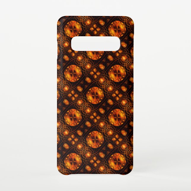 Gold Modern Boho Elegant Abstract Art Pattern #507 Samsung Galaxy Case (Back)