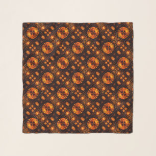 Gold Modern Boho Elegant Abstract Art Pattern #507 Scarf