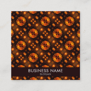 Gold Modern Boho Elegant Abstract Art Pattern #507 Square Business Card