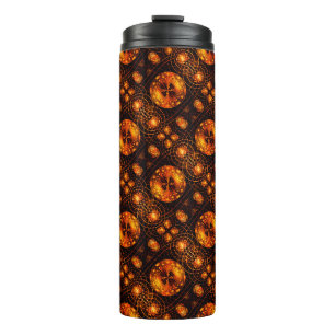 Gold Modern Boho Elegant Abstract Art Pattern #507 Thermal Tumbler