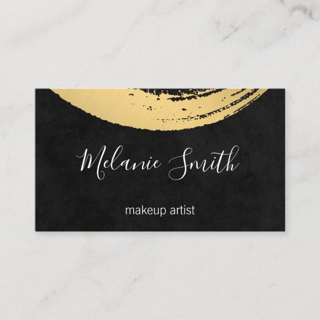 Gold Modern Brushed Business Card (Front)