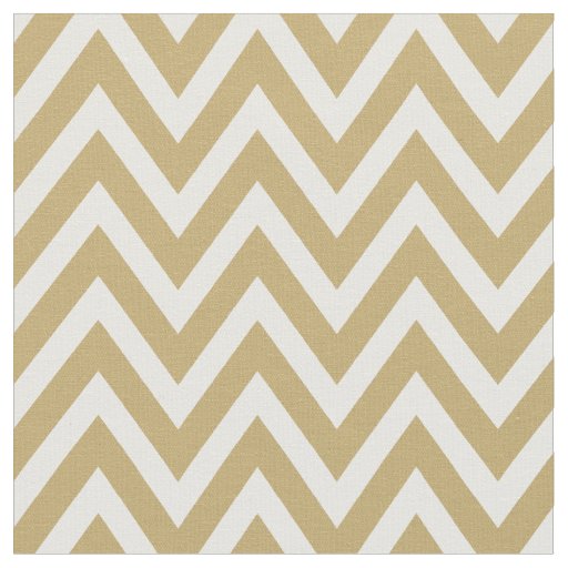 Gold Modern Chevron Stripes Fabric