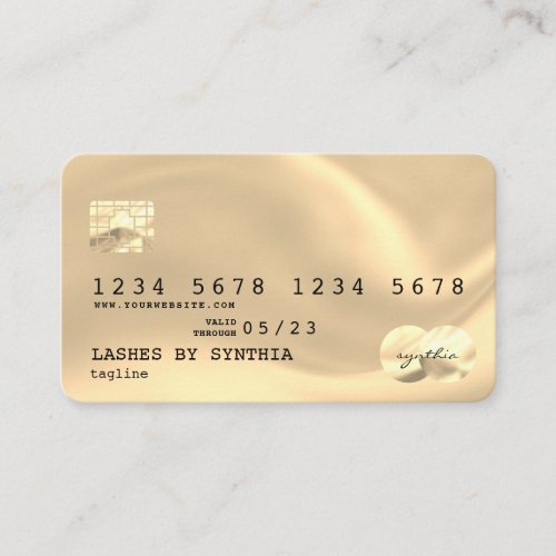 Gold  Modern Credit Card Style Add Logo