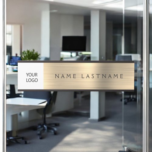 Gold Modern Custom Logo Executive Professional Door Sign