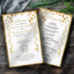 Gold Modern Elegant Calligraphy Wedding Program<br><div class="desc">itinerary weddings,  ceremony programs,  wedding programs,  wedding vow renewal program templates,  example of wedding program,  wedding program template</div>