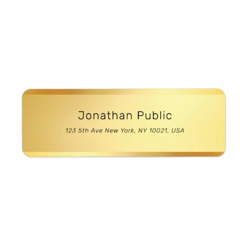 Gold Modern Elegant Simple Professional Template Label