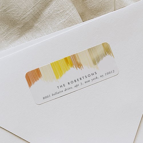 Gold Modern Fringe Return Address Labels