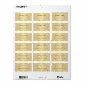 Gold Modern Glamorous Template Elegant Address Label | Zazzle