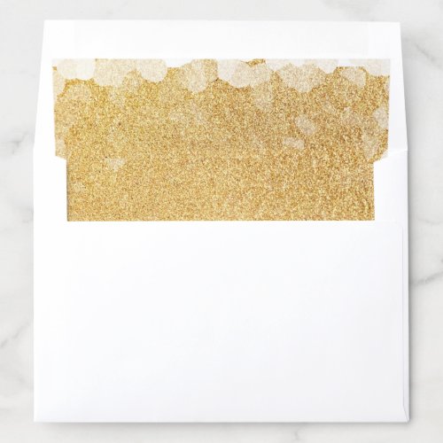 Gold Modern Glamour Golden Elegant Template Envelope Liner