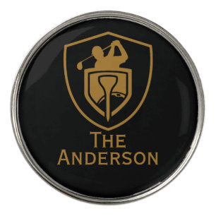 Gold Modern Golf Ball Marker