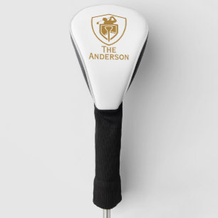 Gold Modern Golf Head Cover