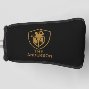 Gold Modern Golf Head Cover