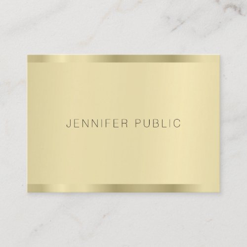 Gold Modern Minimalist Template Elegant Simple Business Card
