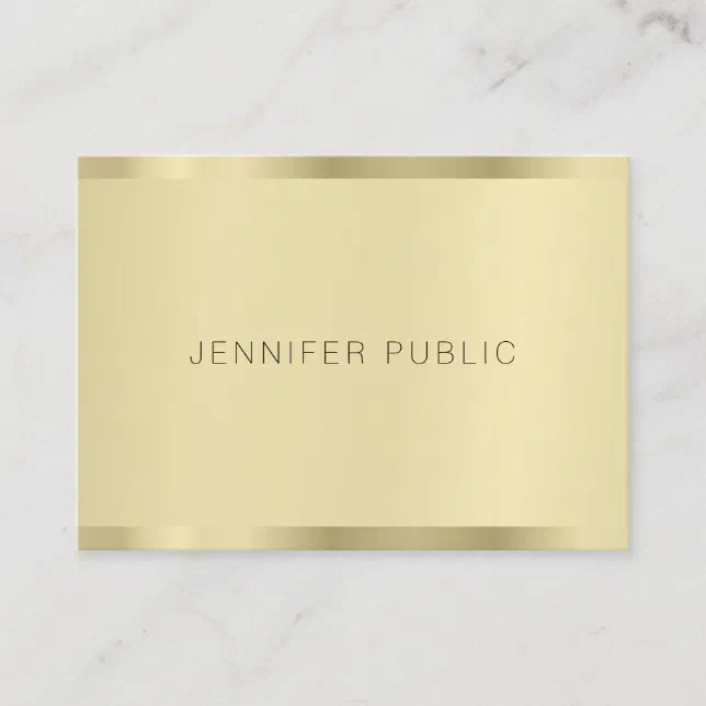 Gold Modern Minimalist Template Elegant Simple Business Card | Zazzle