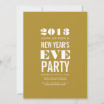 Gold Modern New Year&#39;s Eve Party Invitation at Zazzle