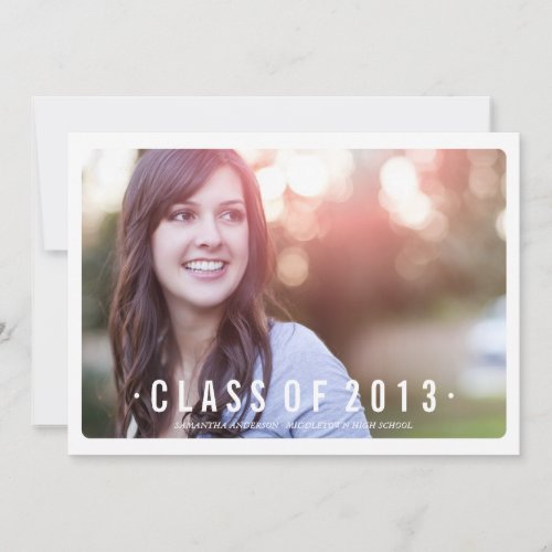 Gold Modern Photo Graduation Invitation
