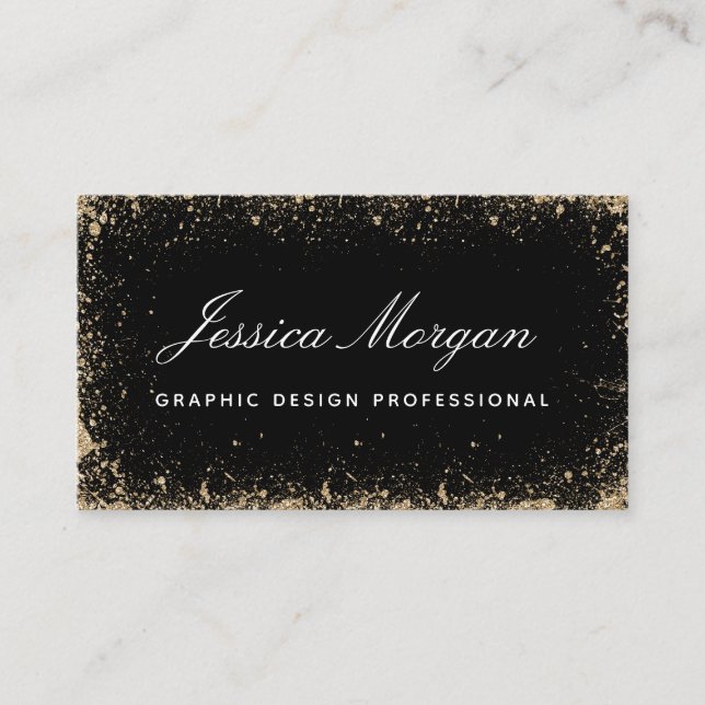 Gold Modern Professional Business Cards (Front)