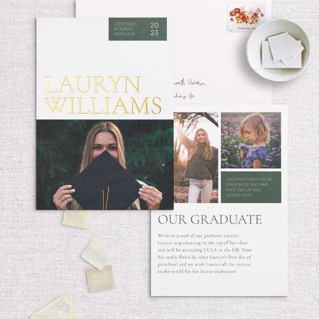 Gold Modern Professional Graduation Announcement (Creator Uploaded)