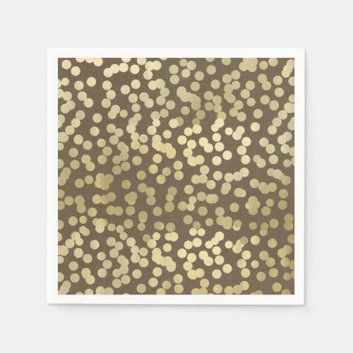 Gold Modern Rustic Kraft Chic Elegant Trendy Paper Napkins