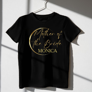 Gold modern scrip minimalist mother of the bride T-Shirt