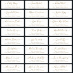 Gold modern script wedding guest address label<br><div class="desc">Minimalist wedding guess address label features modern script name and classy serif font address in color editable gold color,  simple and elegant. Great for simple modern wedding.
See all the matching pieces in collection</div>