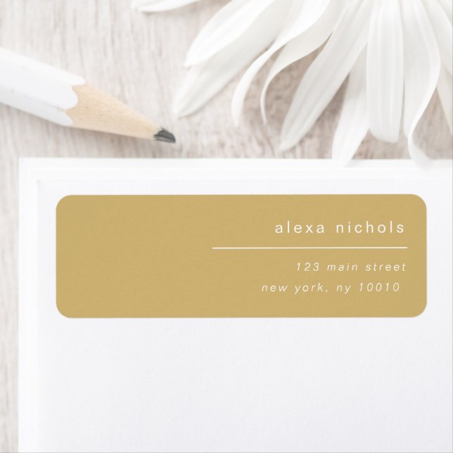 Gold Modern Simple Return Address Label (Insitu)