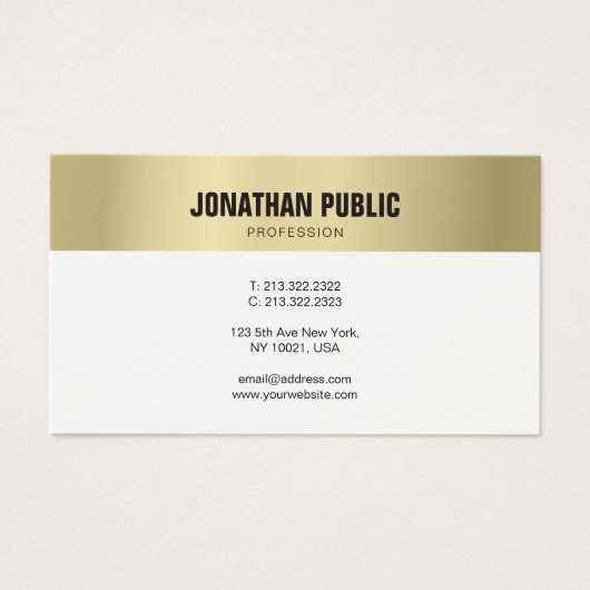 Gold Modern Smart Professional Plain Graceful (Front)