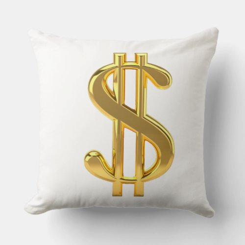 Gold Money Pillow