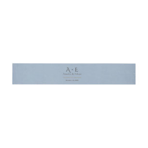 Gold Monogram Belly Band Wedding Wrap